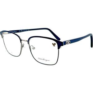 Salvatore Ferragamo SF2225 Mens Eyeglass Frame 021 Lt Ruthenium Blue